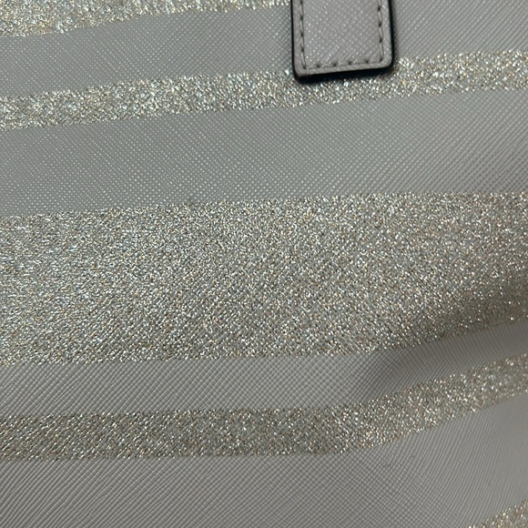 Kate Spade Glittery Silver and Cream Tote - Picture 7 of 7
